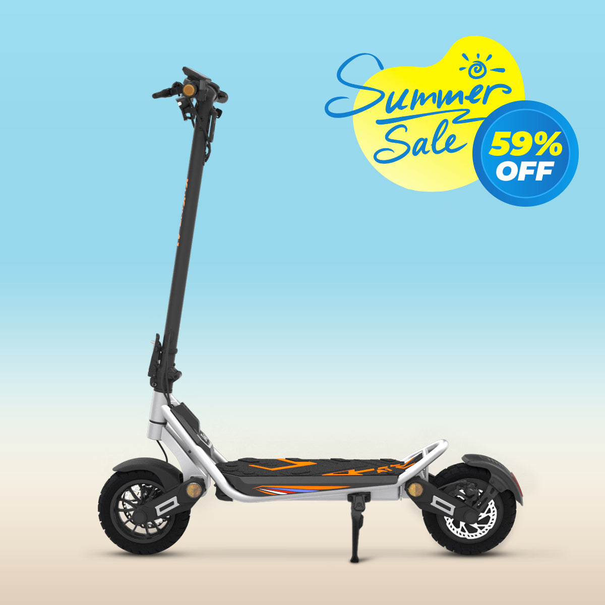 KuKirin A1 Electric Motor Scooter For Adults With 800W Motor And 45km/h Speed-Summer Sale