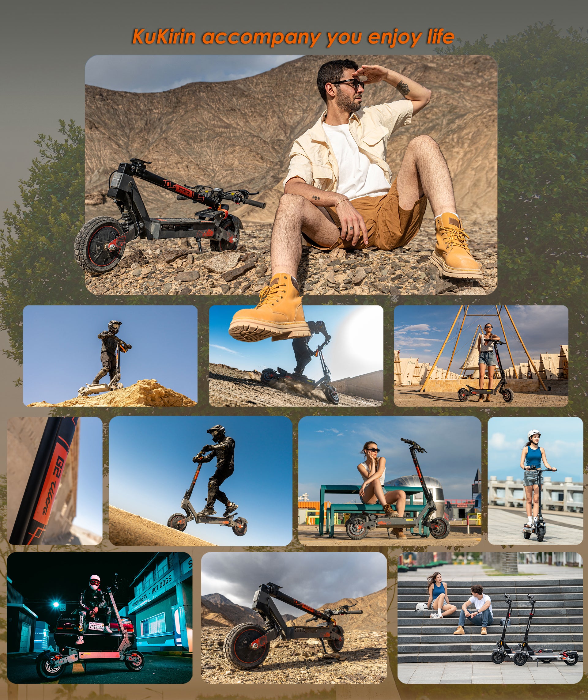 KuKirin G2 Ultra electric scooter with dual 800W motors and 10-inch off-road tires.