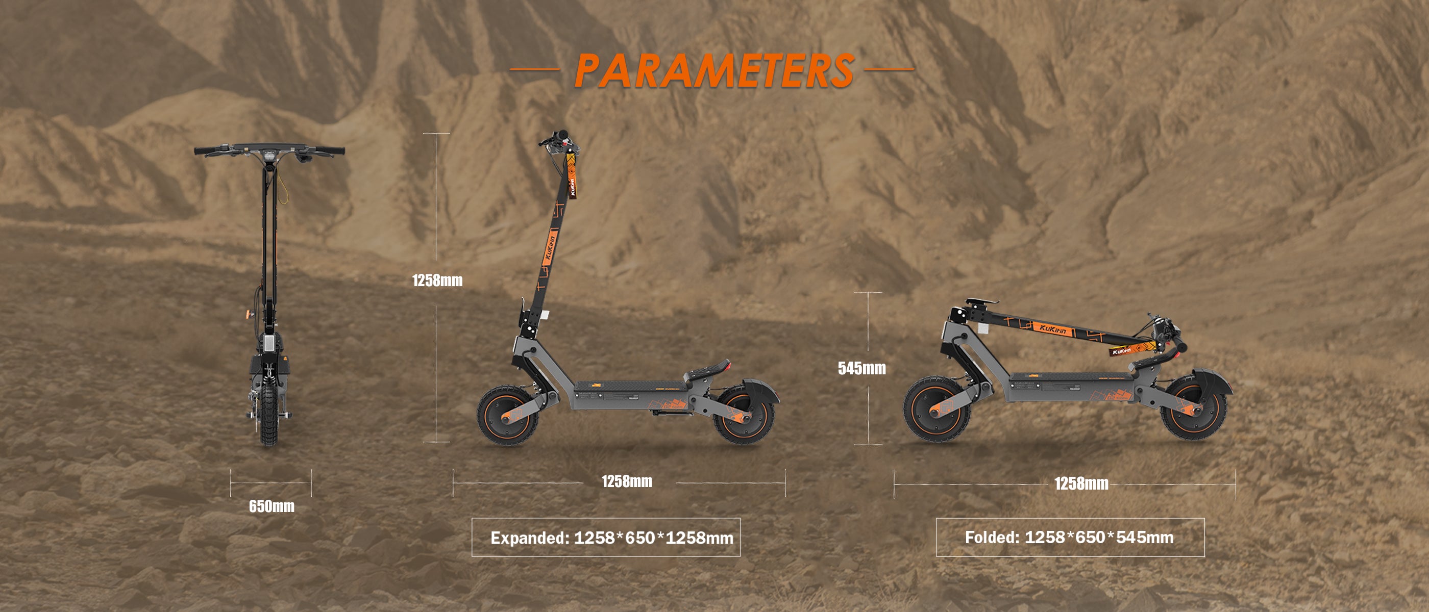 KuKirin G2 Ultra electric scooter with dual 800W motors and 10-inch off-road tires.