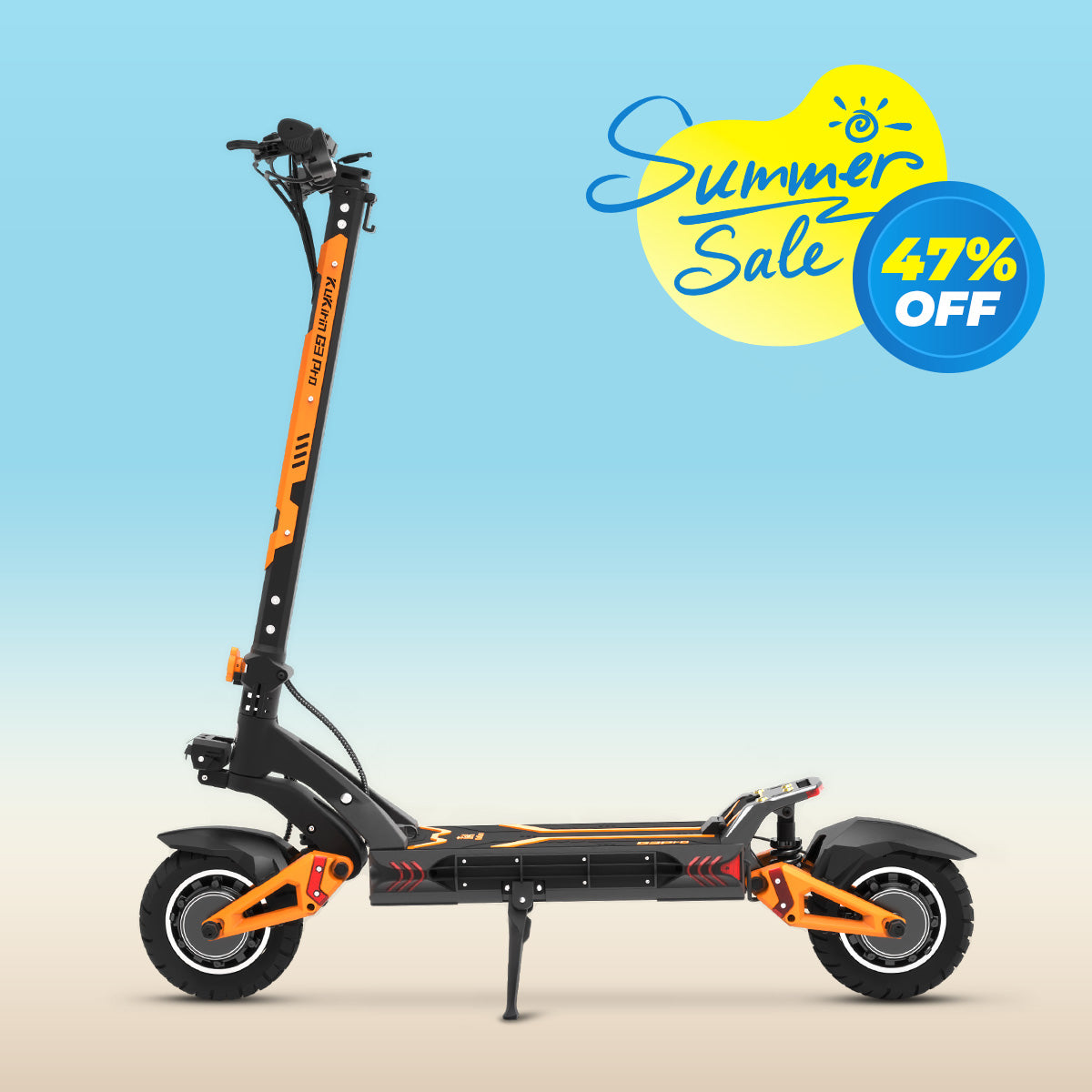 KuKirin G3 Pro Off Road E Scooter With Dual 1200W Motors And 10-Inch Tires