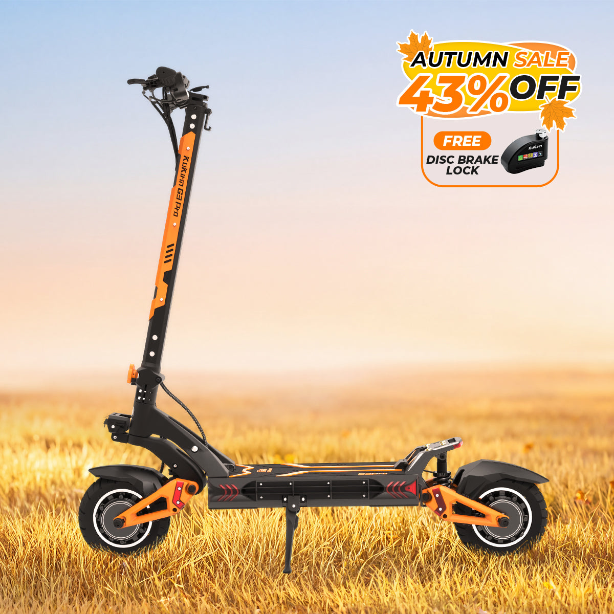 KuKirin G3 Pro Off Road E Scooter With Dual 1200W Motors And 10-Inch Tires