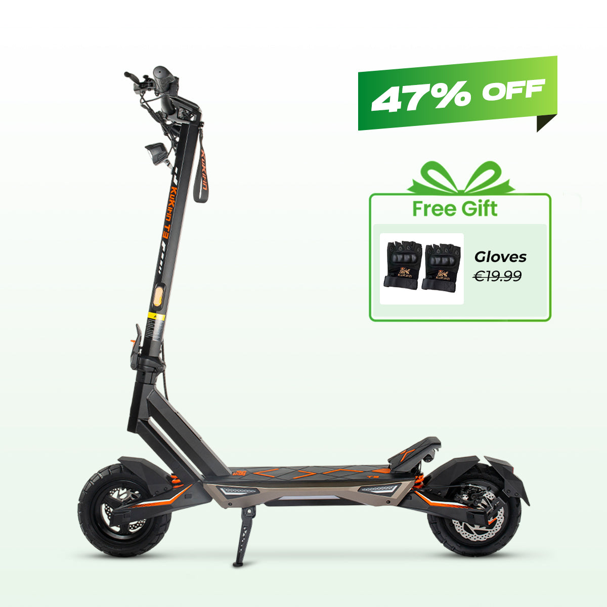 KuKirin T3 E Scooter Off Road For Adults-With large Wheels