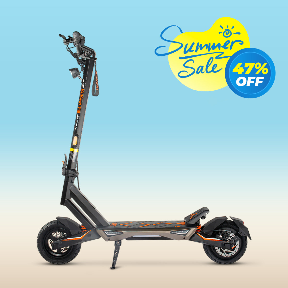 KuKirin T3 E Scooter Off Road For Adults-With large Wheels