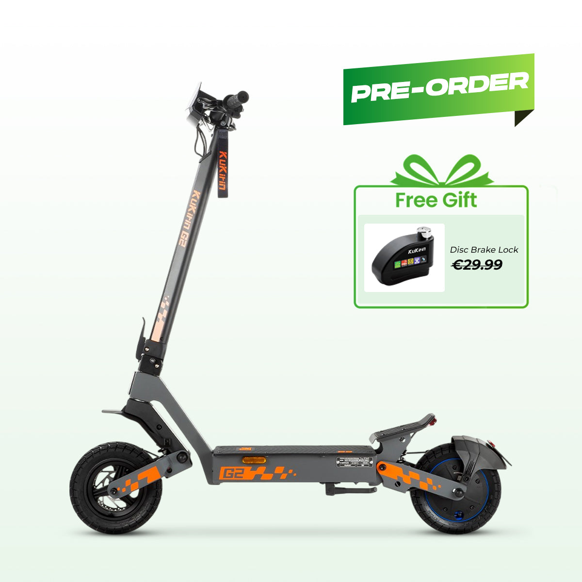KuKirin G2 (VMP) DGT electric scooter 65 km max range EU legal