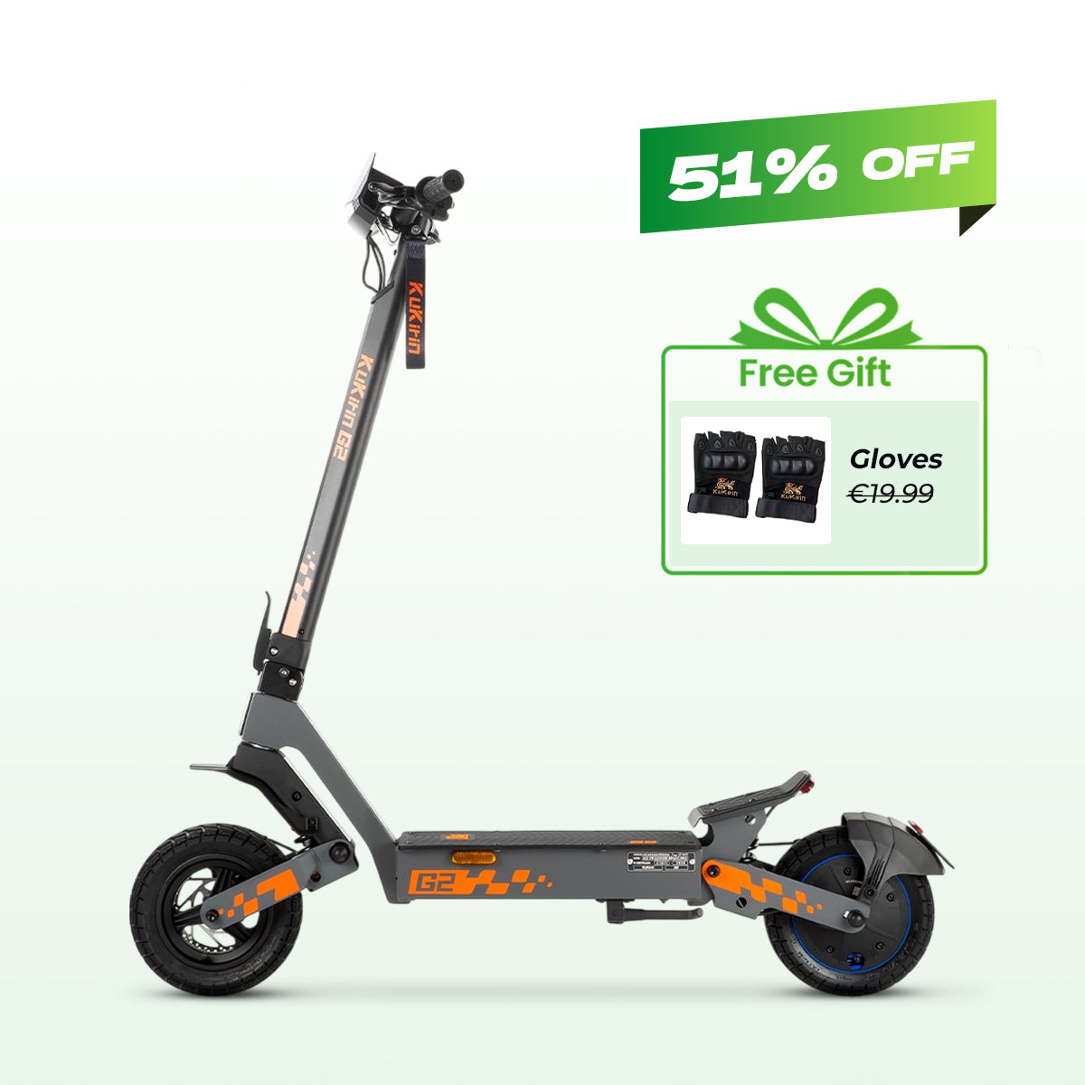 KuKirin G2 (VMP) DGT electric scooter 65 km max range EU legal