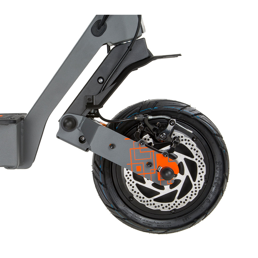 11 Inch Tubeless Off-Road Electric Scooter Tire with Front Spring Suspension on Kukirin G4 Ultra