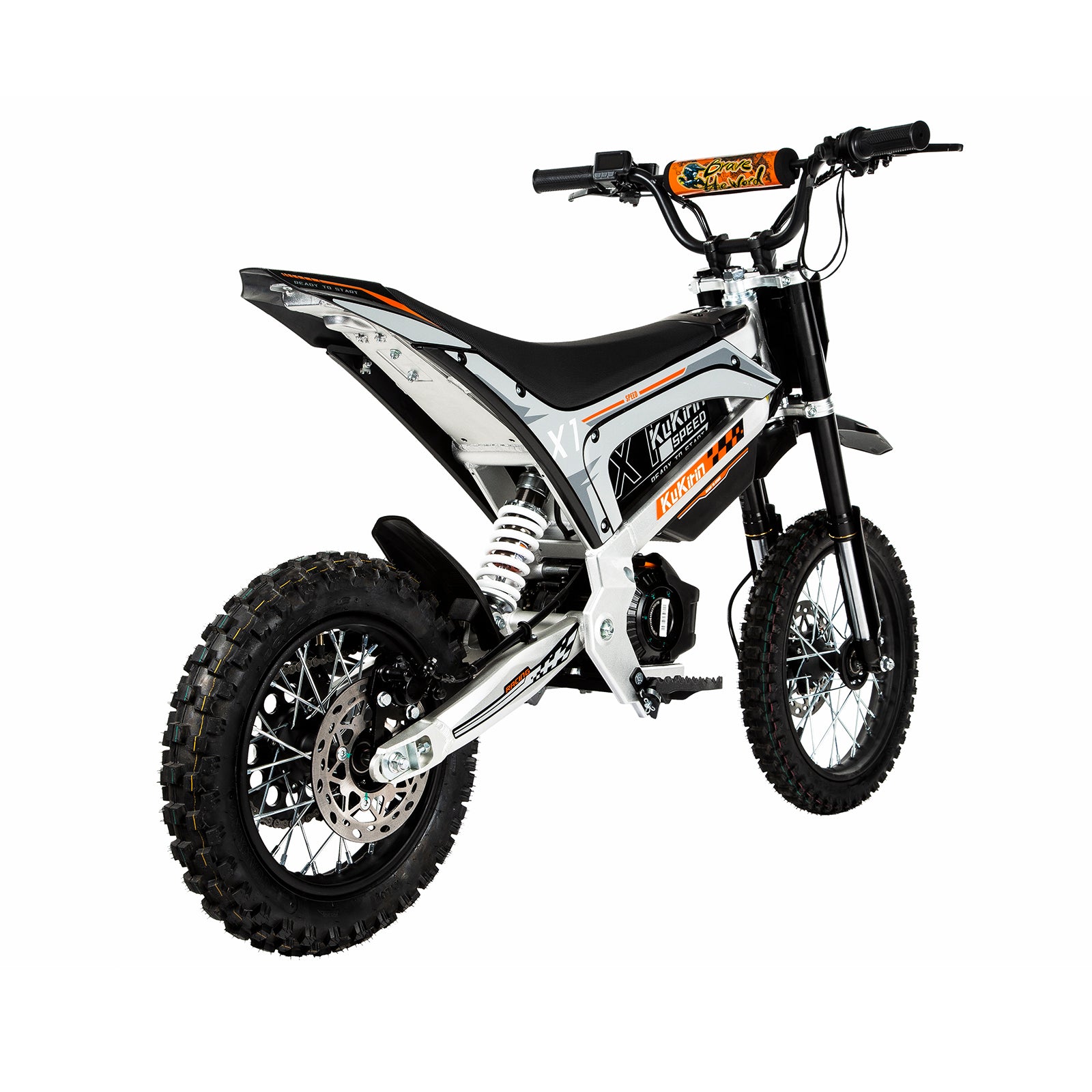 Compact frame design of KuKirin X1 electric dirt bike for easy transport