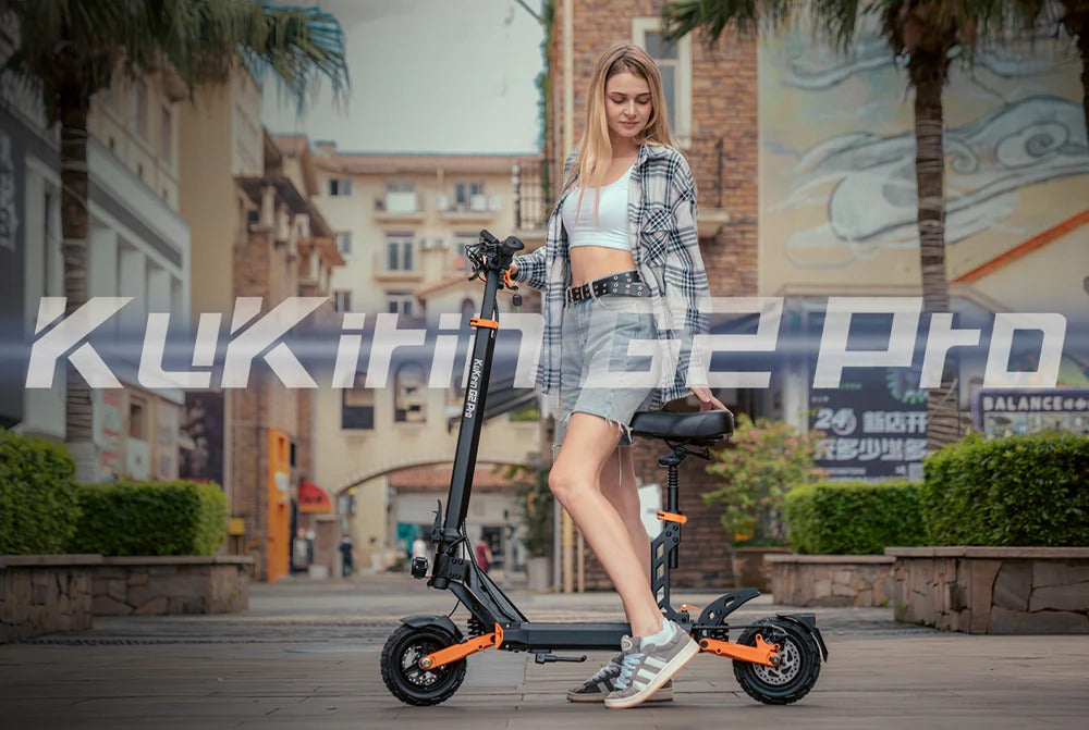 Portable Electric Scooter KuKirin G2 Pro Folded For Easy Transport