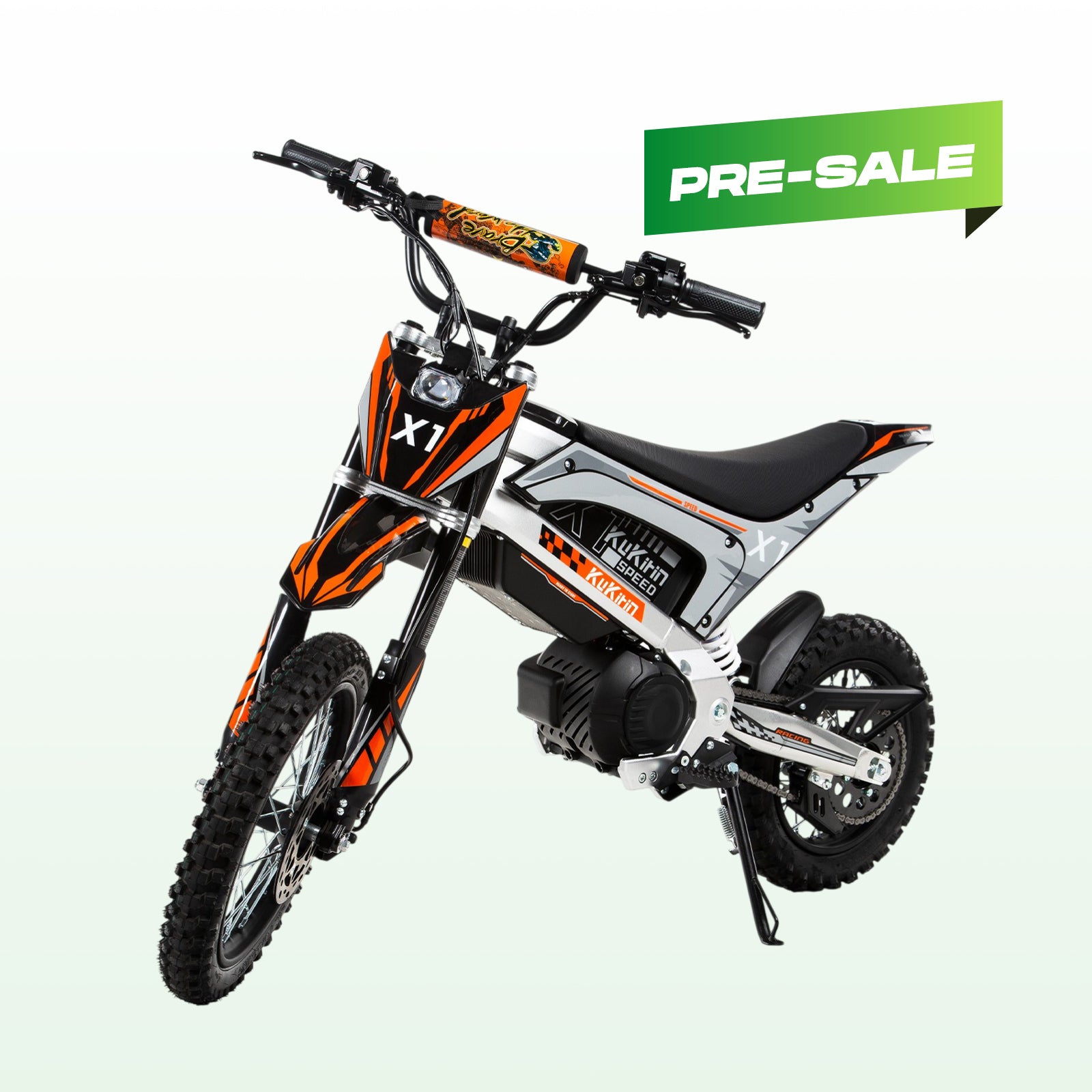 KuKirin X1 electric dirt bike reaching 50km/h max speed on off-road terrain