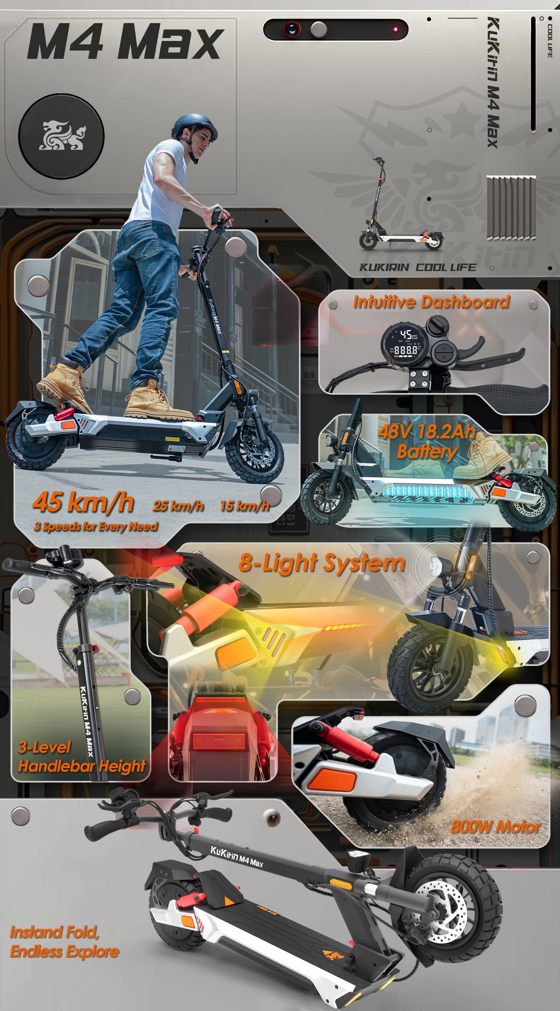 KuKirin M4 Max High Performance Electric Motor Scooter for Adults