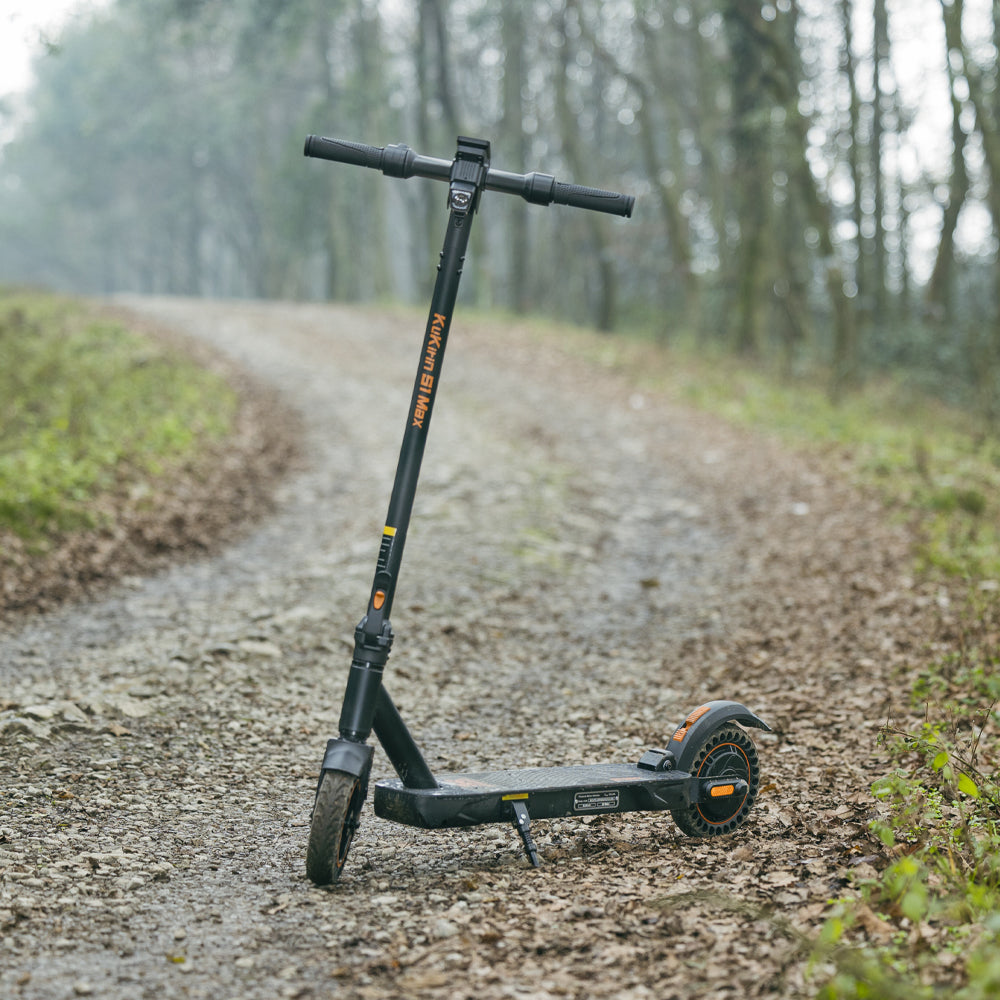 Kukirin S1 Max trotinete elétrica dobrada, vista lateral