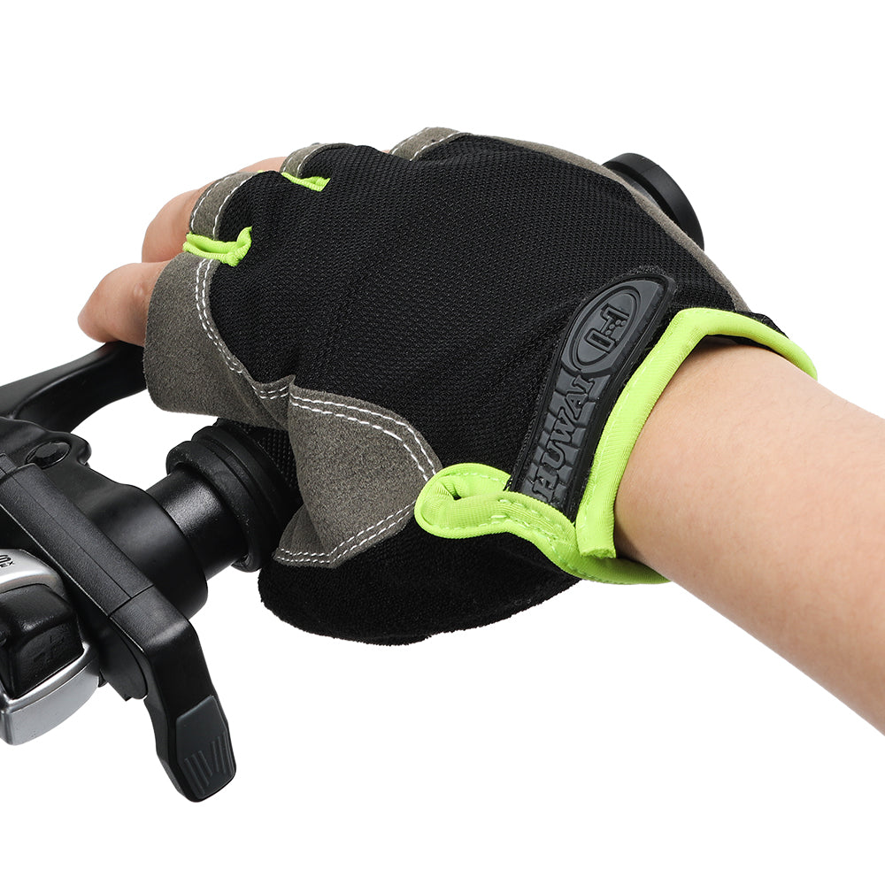 Black & Green Cycling Gloves