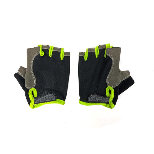 Black & Green Cycling Gloves