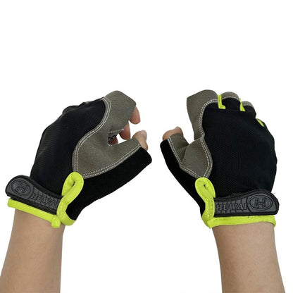 Black & Green Cycling Gloves