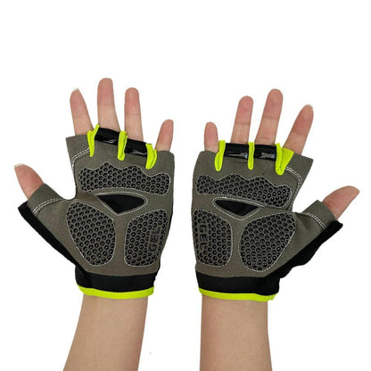 Black & Green Cycling Gloves