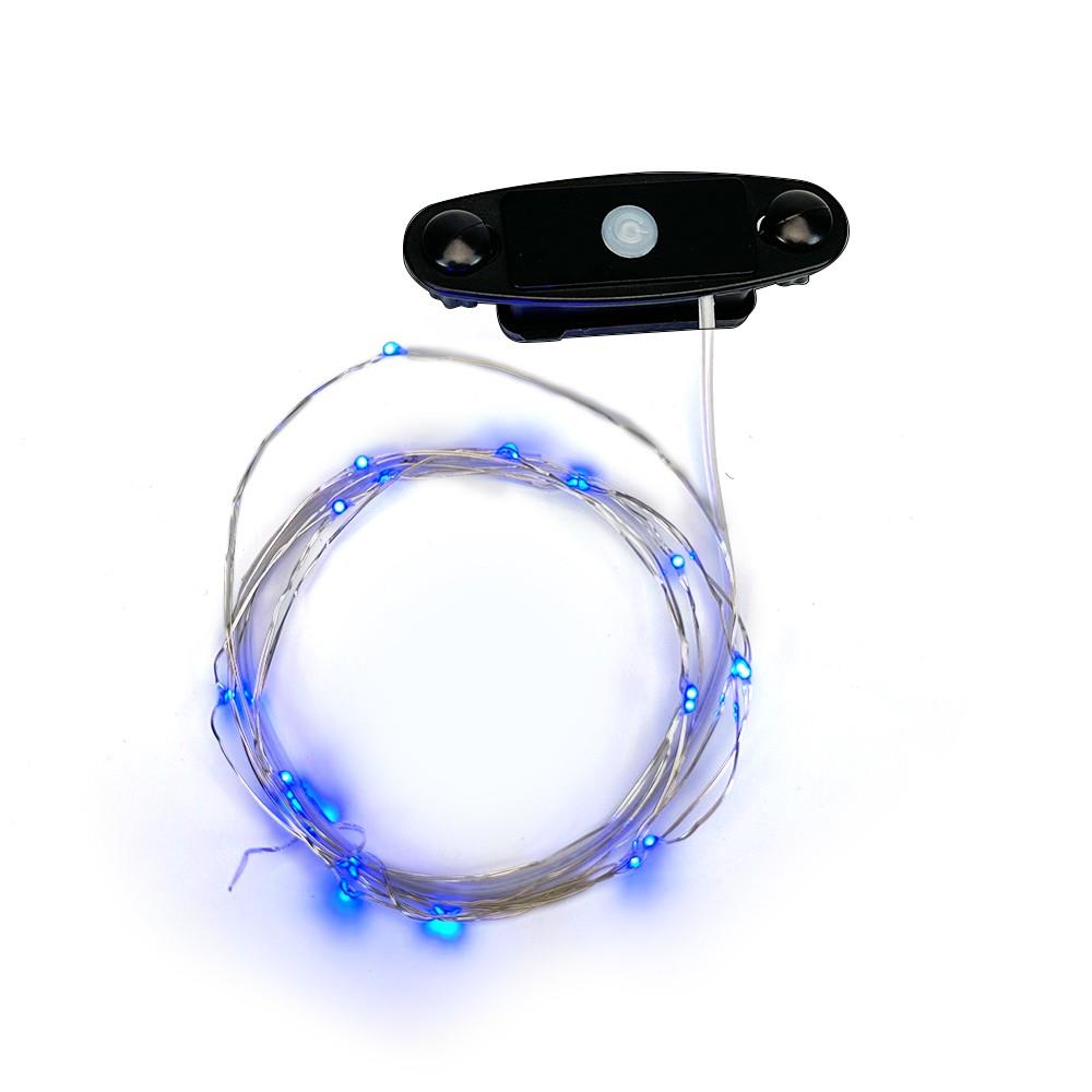 Feux de roue de vélo bleus (2 pièces, sans batterie)