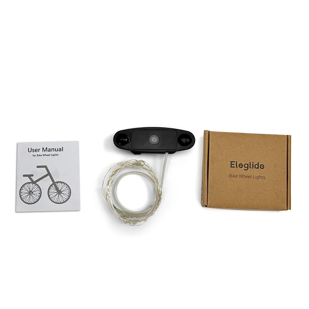 Feux de roue de vélo bleus (2 pièces, sans batterie)